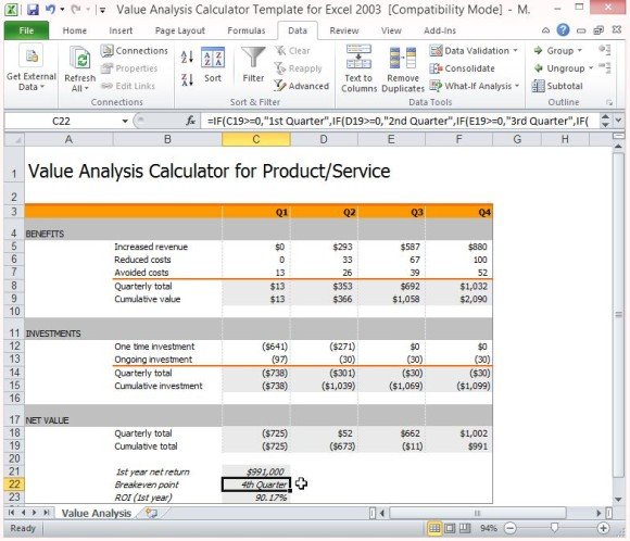 value-analysis-calculator-for-excel-2003-2