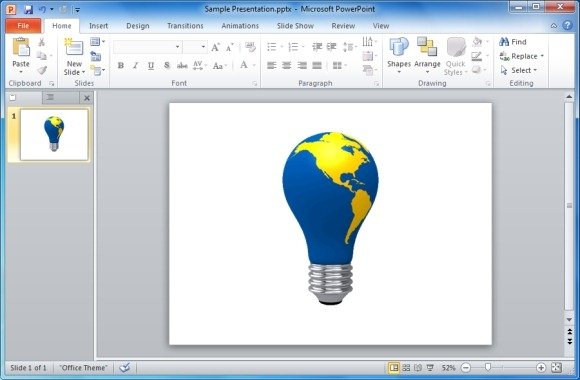 Light Bulb World Map Revolve Clipart