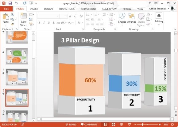 Bar Chart Timeline Slide