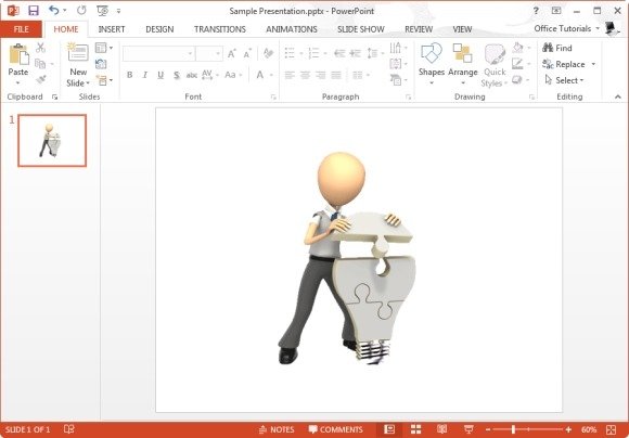 Business Figure Building Idea Light Bulb Animated Clipart