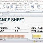 The Simple Balance Sheet Template for Excel 2013 with Working Capital Section allows you to track your assets and liabilities while calculating several of your financial ratios.