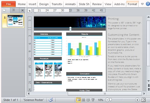 Just Follow the Instructions that Come with the Poster Template for Scientific Projects