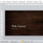 Create an Elegant Presentation with Dark Woodgrain Background