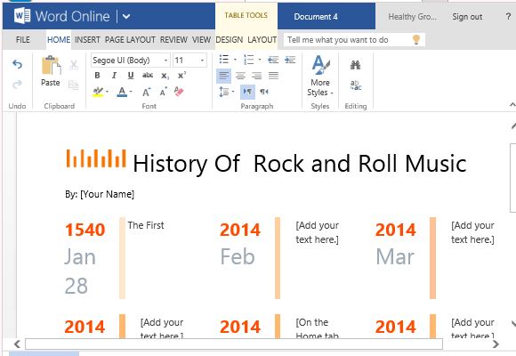 Customize to Show Your Own Timeline for Past Present or Future Events