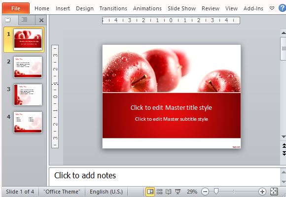 Captivate Your Audience with This Rich, Juicy Red Apple Presentation Template