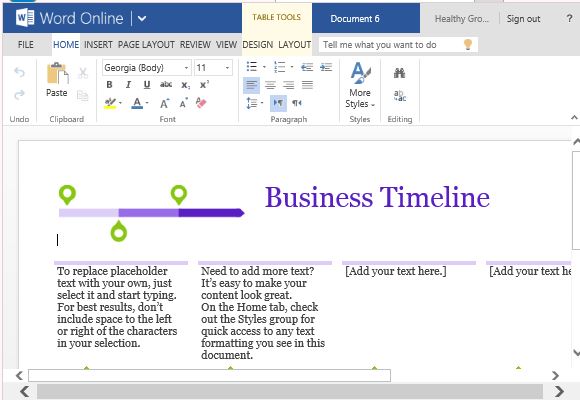 Clean and Professional Design of a Business Project Timeline