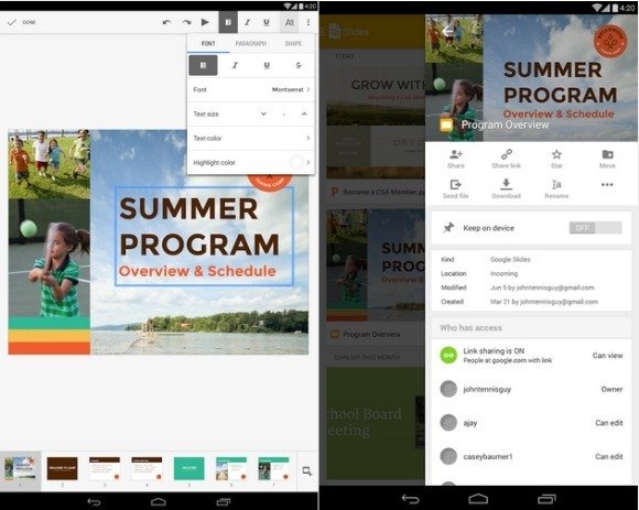 google slides for android