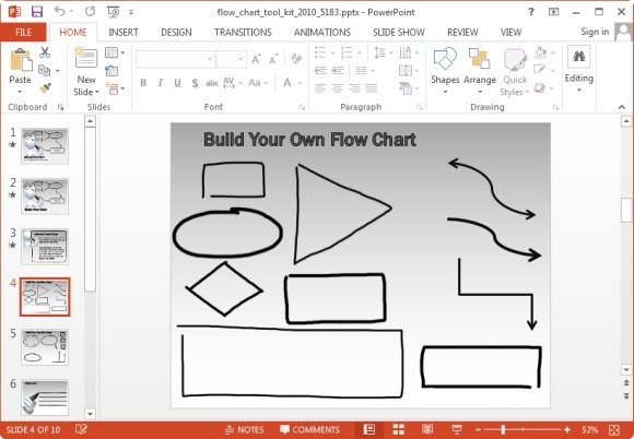 animated flowchart template