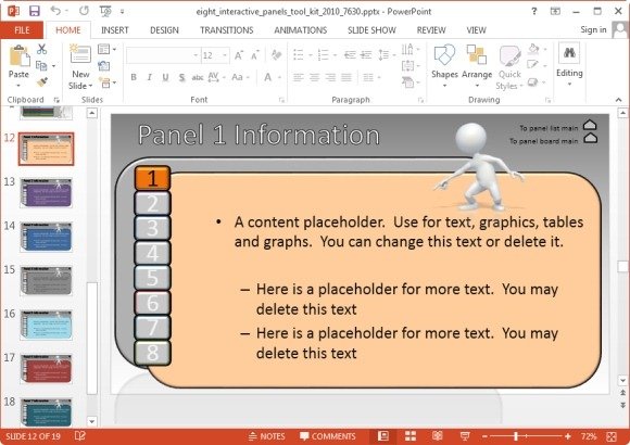 interactive presentation panels