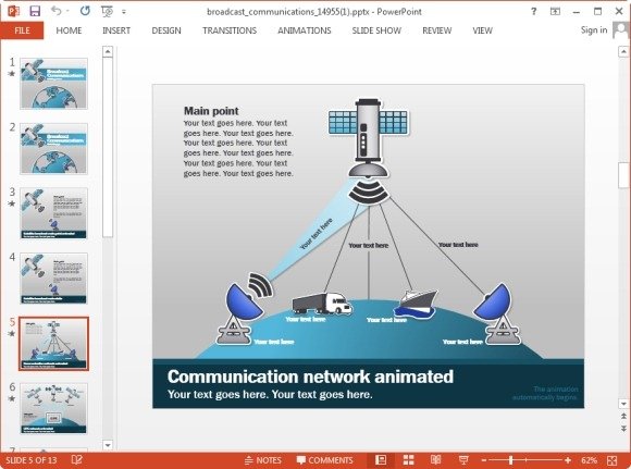 satellite powerpoint template