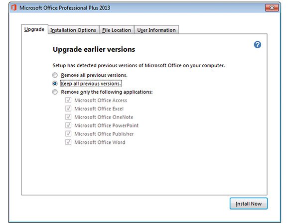 Dual Install PowerPoint 2013 Installation Dialog window