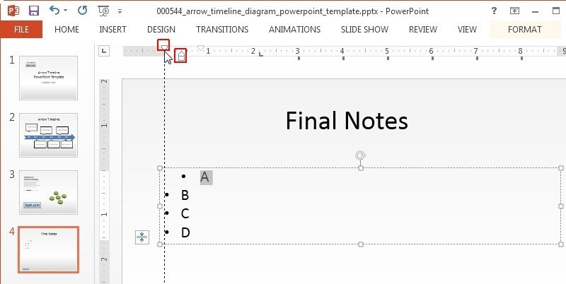 indent markers in powerpoint 2013