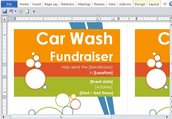 Car Wash Fundraiser Door Hanger Template