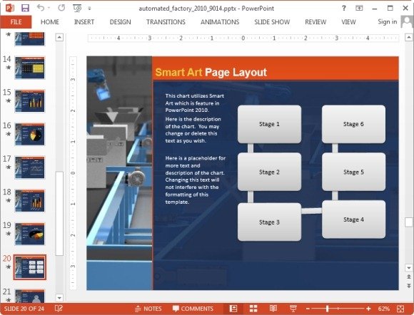 SmartArt comparison slide for PowerPoint