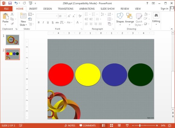 Bring objects to the front or back in PowerPoint 2013