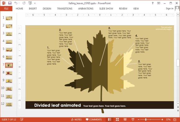 Falling leaves presentation template