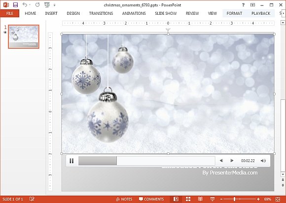 Christmas Ornaments video background template