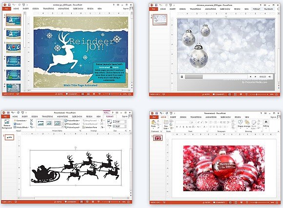 Christmas season PowerPoint templates