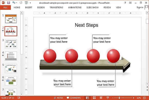 Business timeline template for PowerPoint