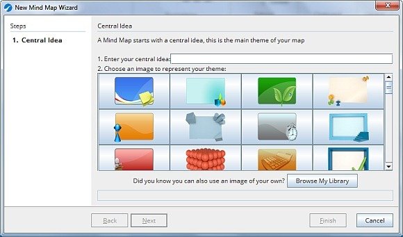 Mind mapping wizard