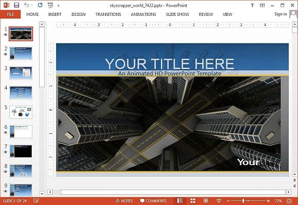 Scraper world PowerPoint template