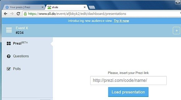 Add Prezi URL