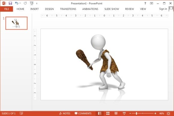 Caveman stick figure clipart