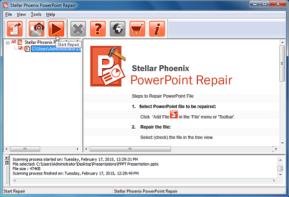 Repair corrupt PowerPoint files with Stellar Repair for PowerPoint