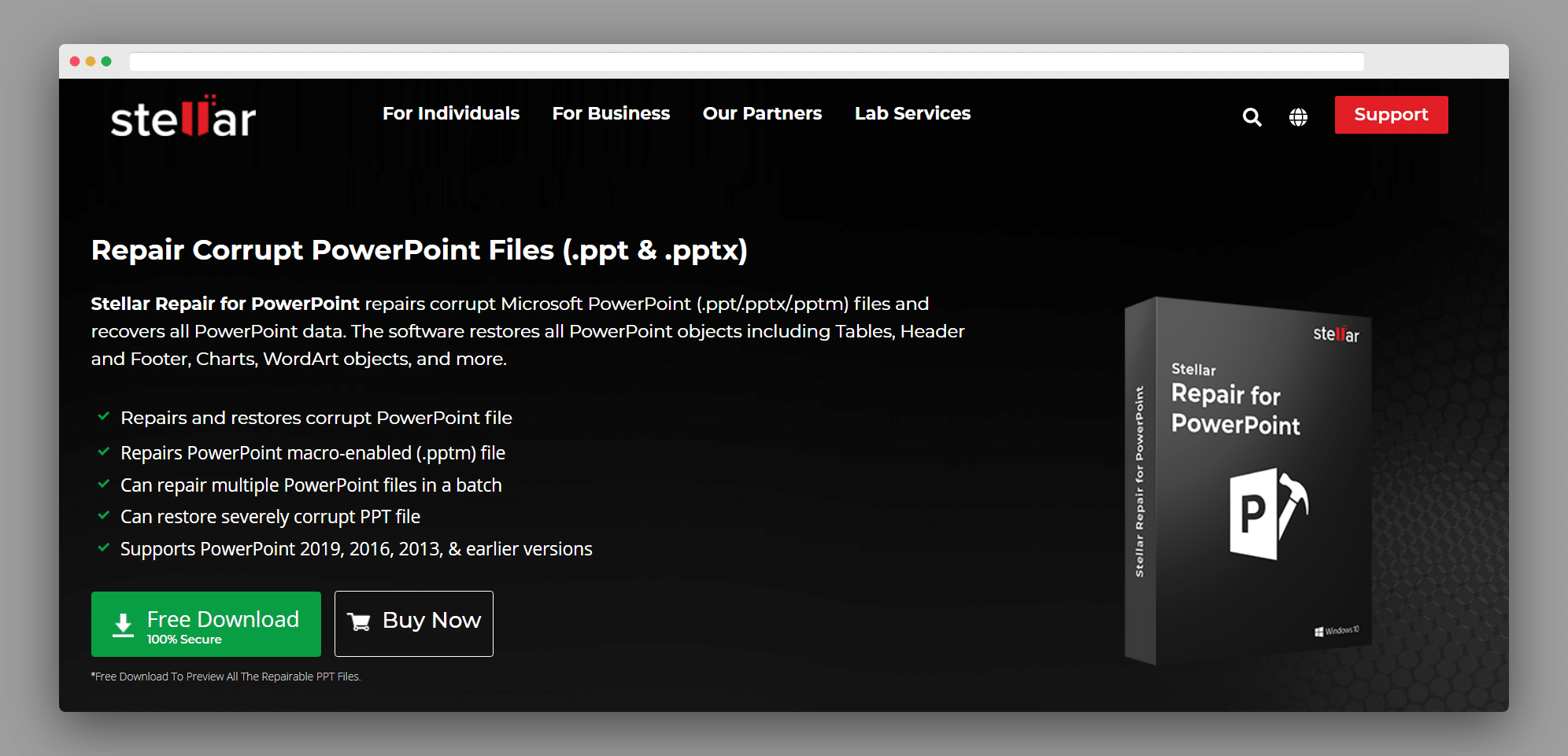 Repair PowerPoint file online with Stellar Phoenix