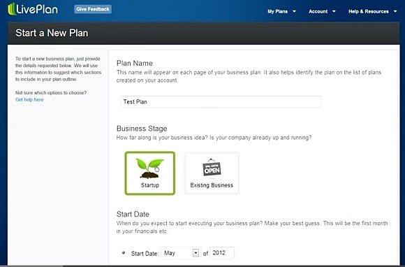 Create business plans with LivePlan