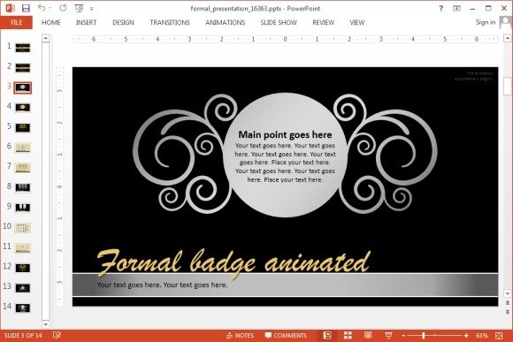 Formal PowerPoint template