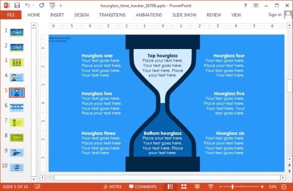 Hour glass diagram slide