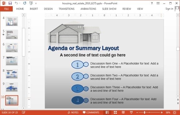 Housing real estate presentation template