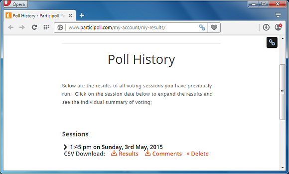 Polling history for Polls