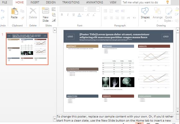 Example of Medical Poster Template for PowerPoint