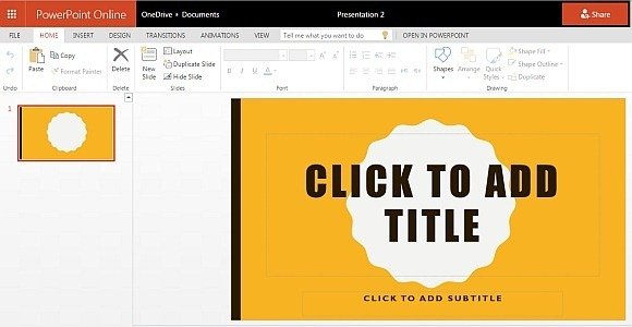 Free badge template for PowerPoint Online