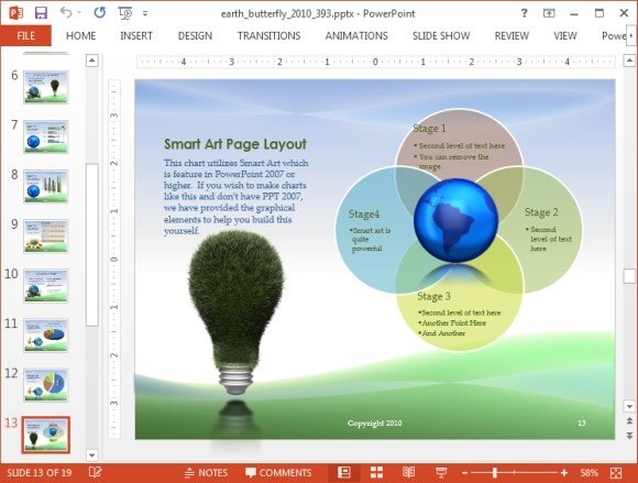 Environment smartart slide design
