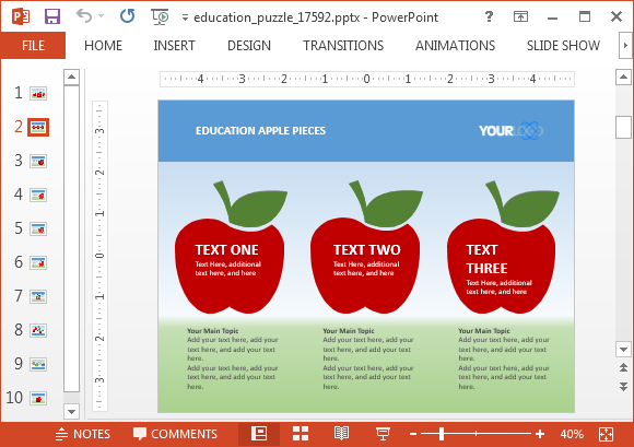 Apple themed comparison layout