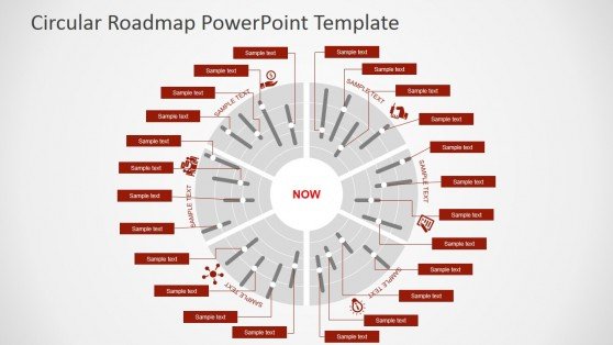 Circular diagram roadmap - Example of Circular Template PowerPoint Design