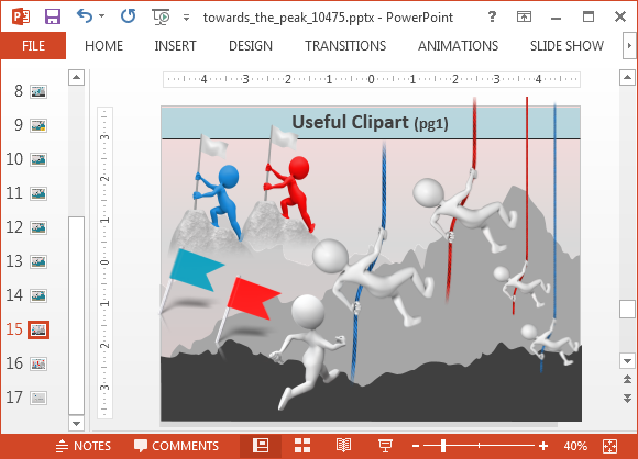 Climbing the mountain clipart