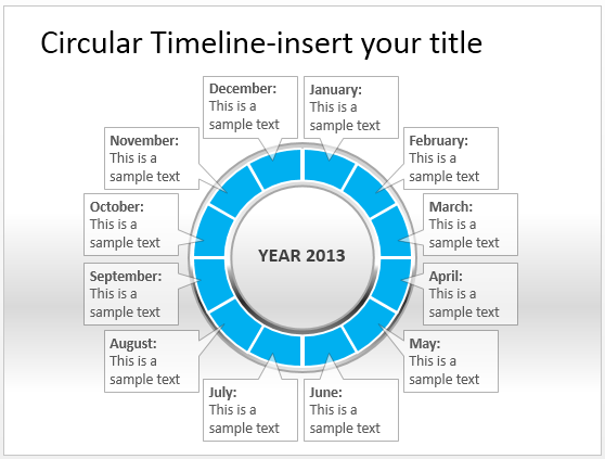 Example of Circular Timeline Template for PowerPoint
