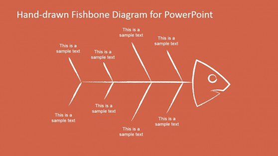 Hand-drawn fishbone diagrams template for PowerPoint