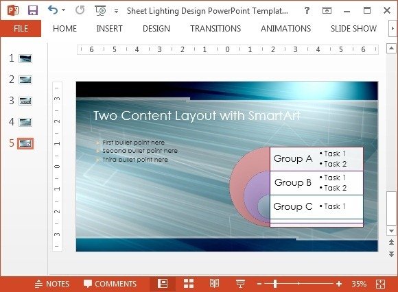 SmartArt two content layout