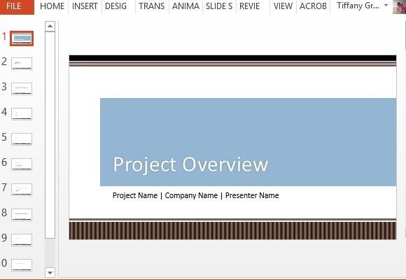 Simple but Elegant Project Overview template for PowerPoint