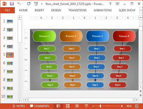 Sample funnel diagram slide