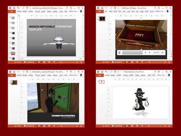 Animated thief PowerPoint templates