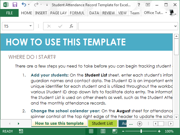 How to create student attendance record