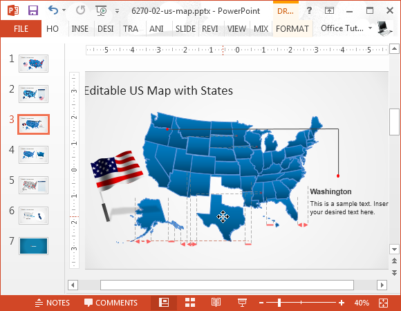 Powerpoint editable maps by SlideModel