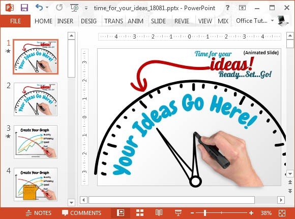 Time for your ideas animated PowerPoint template