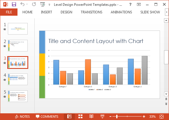 Level design chart in PowerPoint